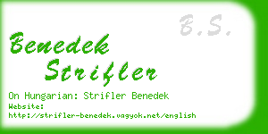 benedek strifler business card